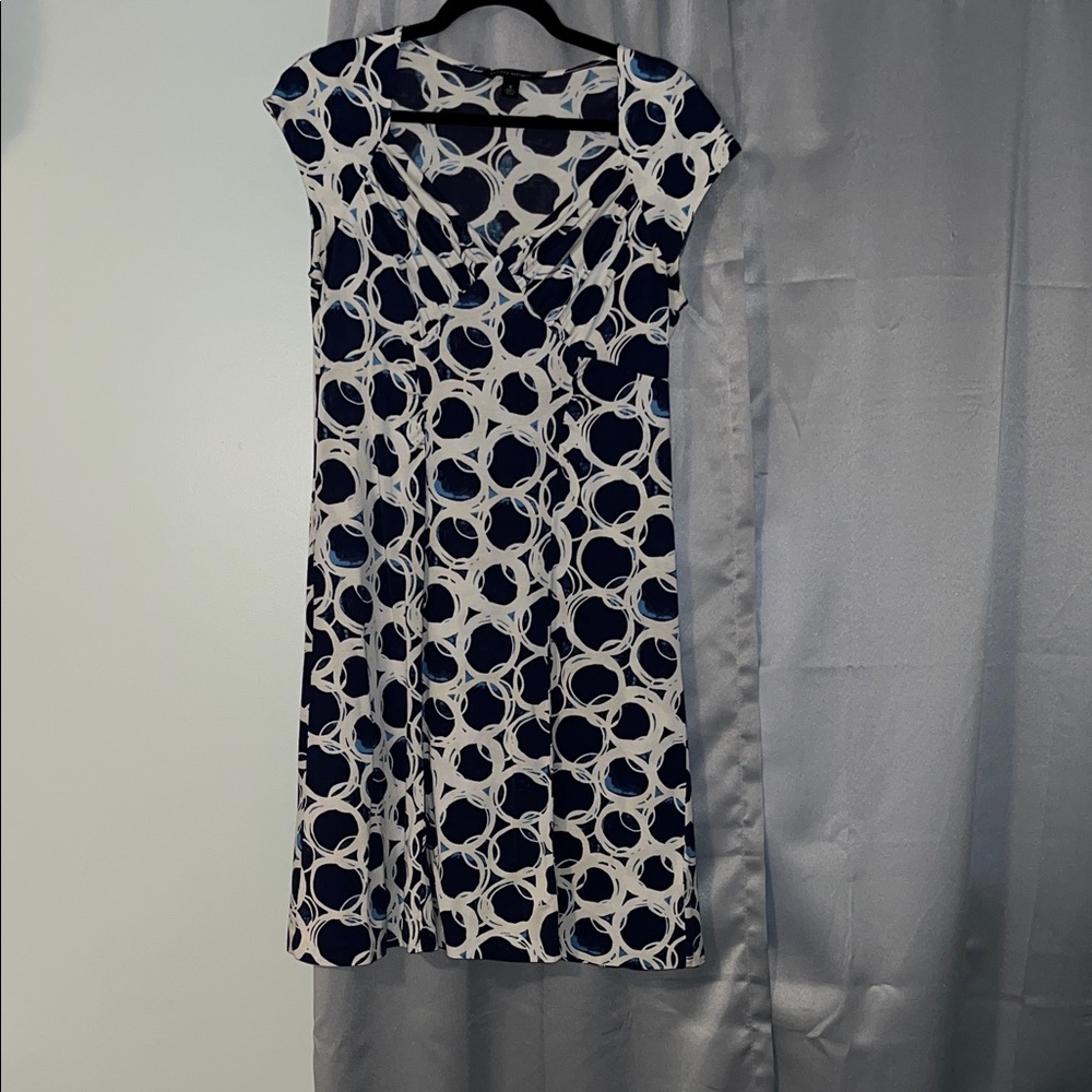 Banana Republic Blue and White Patterned Dress